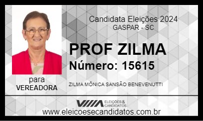 Candidato PROF ZILMA 2024 - GASPAR - Eleições