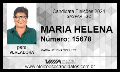 Candidato MARIA HELENA 2024 - GASPAR - Eleições