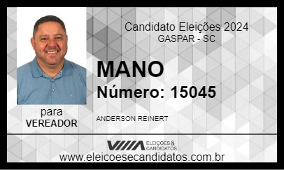 Candidato MANO 2024 - GASPAR - Eleições