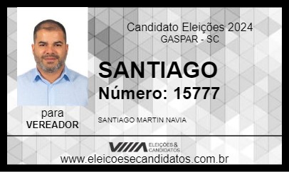 Candidato SANTIAGO 2024 - GASPAR - Eleições