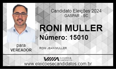 Candidato RONI MULLER 2024 - GASPAR - Eleições