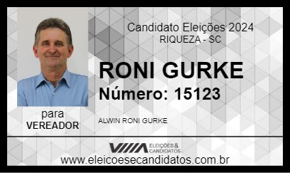 Candidato RONI GURKE 2024 - RIQUEZA - Eleições