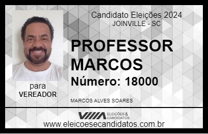 Candidato PROFESSOR MARCOS 2024 - JOINVILLE - Eleições