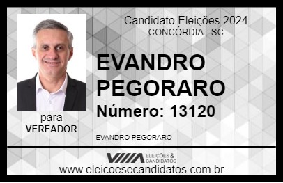 Candidato EVANDRO PEGORARO 2024 - CONCÓRDIA - Eleições