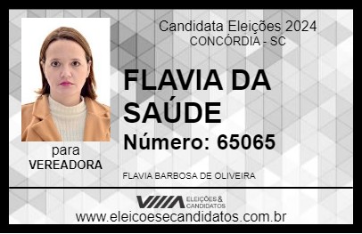 Candidato FLAVIA DA SAÚDE 2024 - CONCÓRDIA - Eleições