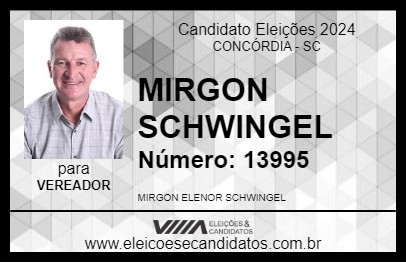 Candidato MIRGON SCHWINGEL 2024 - CONCÓRDIA - Eleições