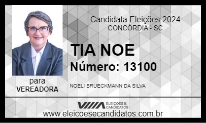 Candidato TIA NOE 2024 - CONCÓRDIA - Eleições