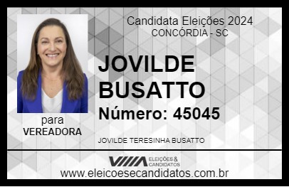 Candidato JOVILDE BUSATTO 2024 - CONCÓRDIA - Eleições