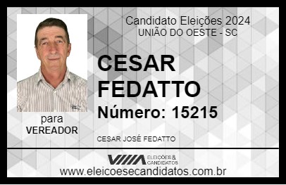 Candidato CESAR FEDATTO 2024 - UNIÃO DO OESTE - Eleições