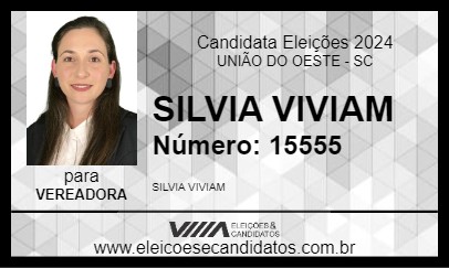 Candidato SILVIA VIVIAM 2024 - UNIÃO DO OESTE - Eleições