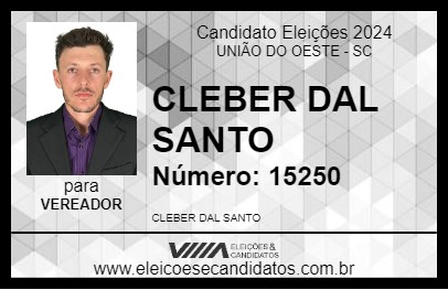 Candidato CLEBER DAL SANTO 2024 - UNIÃO DO OESTE - Eleições