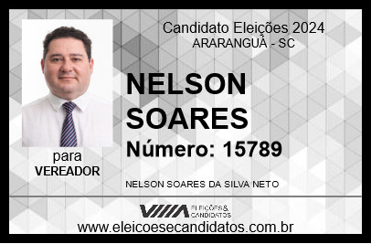 Candidato NELSON SOARES 2024 - ARARANGUÁ - Eleições