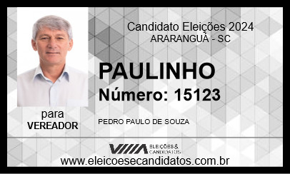 Candidato PAULINHO 2024 - ARARANGUÁ - Eleições