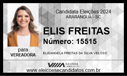 Candidato ELIS FREITAS 2024 - ARARANGUÁ - Eleições