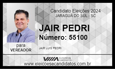 Candidato JAIR PEDRI 2024 - JARAGUÁ DO SUL - Eleições