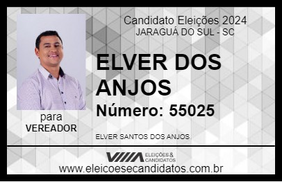 Candidato ELVER DOS ANJOS 2024 - JARAGUÁ DO SUL - Eleições