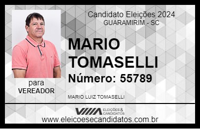 Candidato MARIO TOMASELLI 2024 - GUARAMIRIM - Eleições