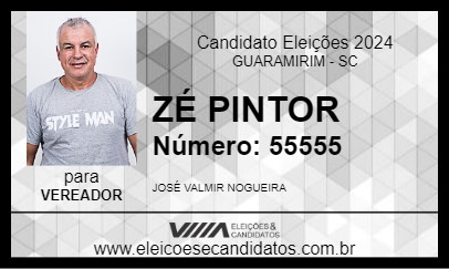 Candidato ZÉ PINTOR 2024 - GUARAMIRIM - Eleições