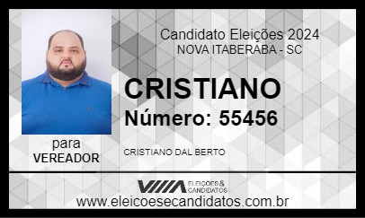 Candidato CRISTIANO 2024 - NOVA ITABERABA - Eleições