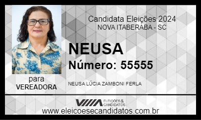 Candidato NEUSA 2024 - NOVA ITABERABA - Eleições