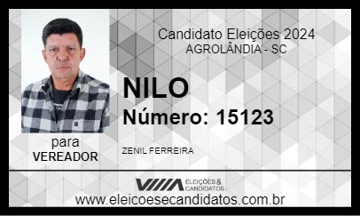 Candidato NILO 2024 - AGROLÂNDIA - Eleições