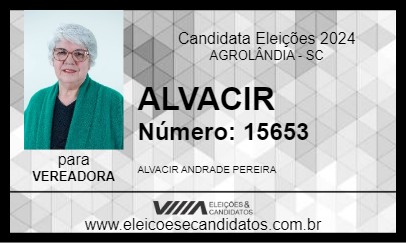 Candidato DONA ALVACIR 2024 - AGROLÂNDIA - Eleições