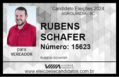 Candidato RUBENS SCHAFER 2024 - AGROLÂNDIA - Eleições