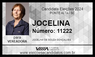 Candidato JOCELINA 2024 - PONTE ALTA - Eleições