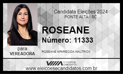 Candidato ROSEANE 2024 - PONTE ALTA - Eleições