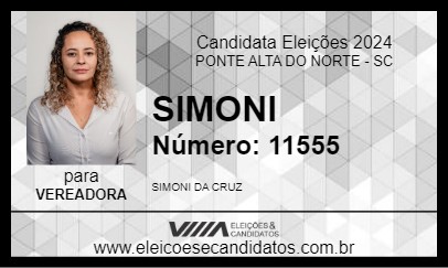 Candidato SIMONI 2024 - PONTE ALTA DO NORTE - Eleições