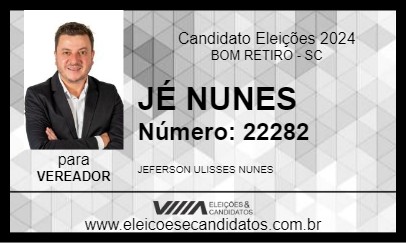 Candidato JÉ NUNES 2024 - BOM RETIRO - Eleições