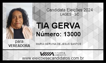 Candidato TIA GERVA 2024 - LAGES - Eleições