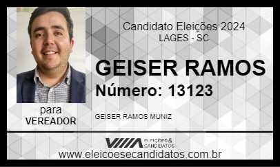 Candidato GEISER RAMOS 2024 - LAGES - Eleições