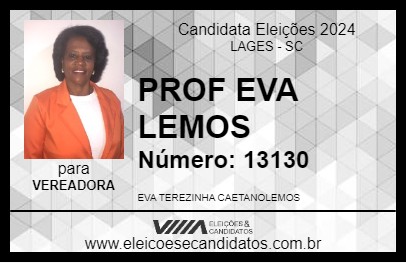 Candidato PROF EVA LEMOS 2024 - LAGES - Eleições