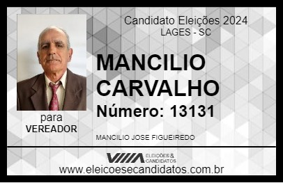 Candidato MANCILIO CARVALHO 2024 - LAGES - Eleições