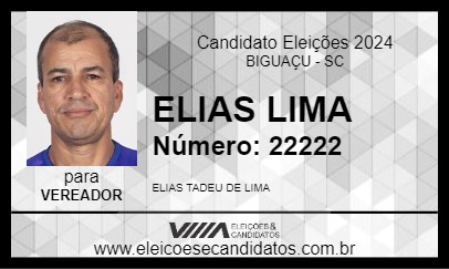 Candidato ELIAS LIMA 2024 - BIGUAÇU - Eleições