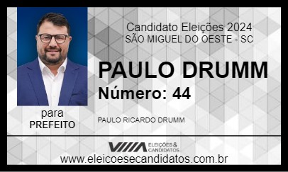 Candidato PAULO DRUMM 2024 - SÃO MIGUEL DO OESTE - Eleições