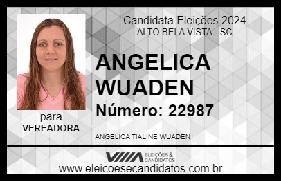 Candidato ANGELICA WUADEN 2024 - ALTO BELA VISTA - Eleições