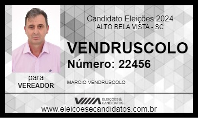 Candidato VENDRUSCOLO 2024 - ALTO BELA VISTA - Eleições