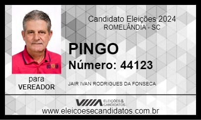 Candidato PINGO 2024 - ROMELÂNDIA - Eleições