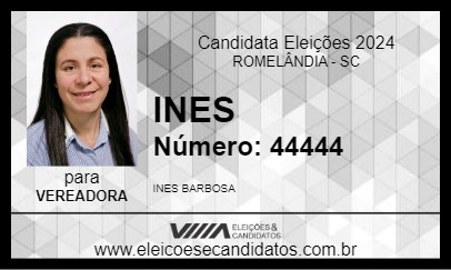 Candidato INES 2024 - ROMELÂNDIA - Eleições