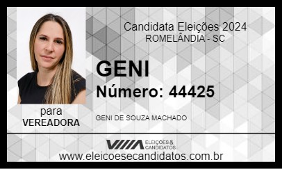 Candidato GENI 2024 - ROMELÂNDIA - Eleições