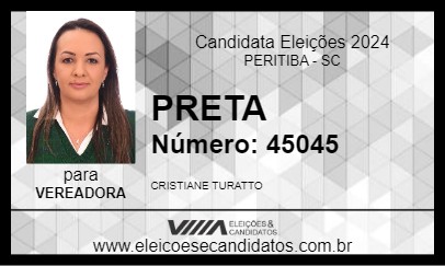 Candidato PRETA 2024 - PERITIBA - Eleições