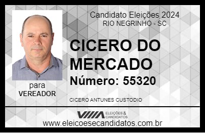 Candidato CICERO DO MERCADO 2024 - RIO NEGRINHO - Eleições