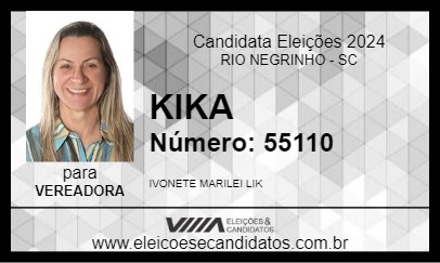 Candidato KIKA 2024 - RIO NEGRINHO - Eleições