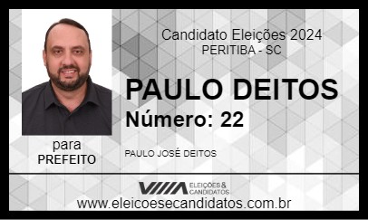 Candidato PAULO DEITOS 2024 - PERITIBA - Eleições