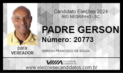 Candidato PADRE GERSON 2024 - RIO NEGRINHO - Eleições