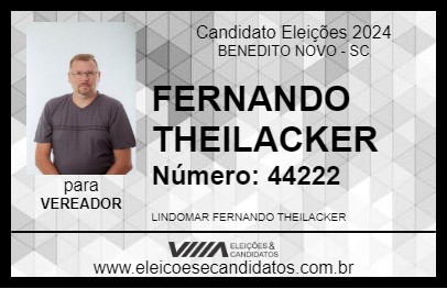 Candidato FERNANDO THEILACKER 2024 - BENEDITO NOVO - Eleições