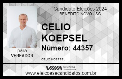 Candidato CELIO KOEPSEL 2024 - BENEDITO NOVO - Eleições