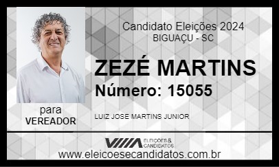 Candidato ZEZÉ MARTINS 2024 - BIGUAÇU - Eleições